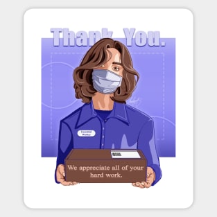 Thank You Essential Workers Sticker